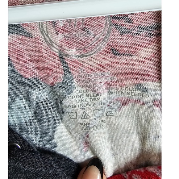 Torrid Black Floral Lace Up Long Sleeve Tunic Top Plus Size 2X - Picture 4 of 5